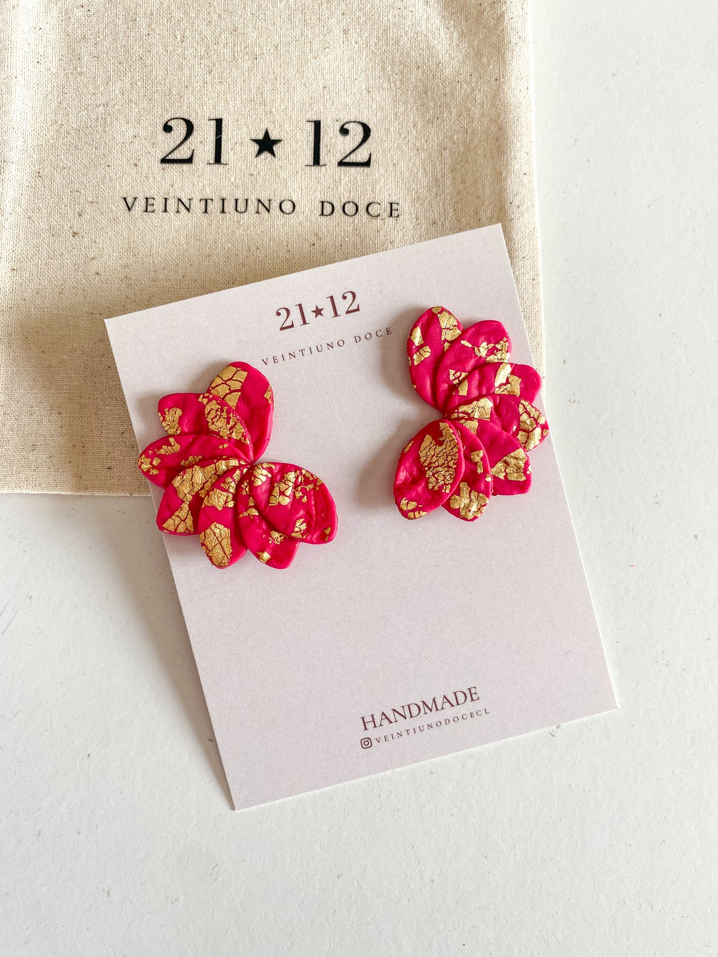Aros Josefa Fucsia / Dorado
