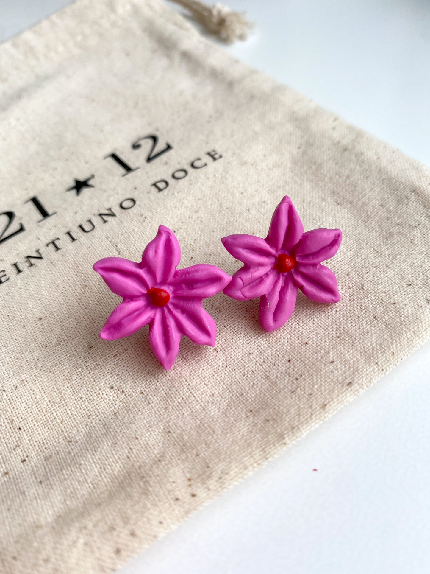 Aros Flor Rosada