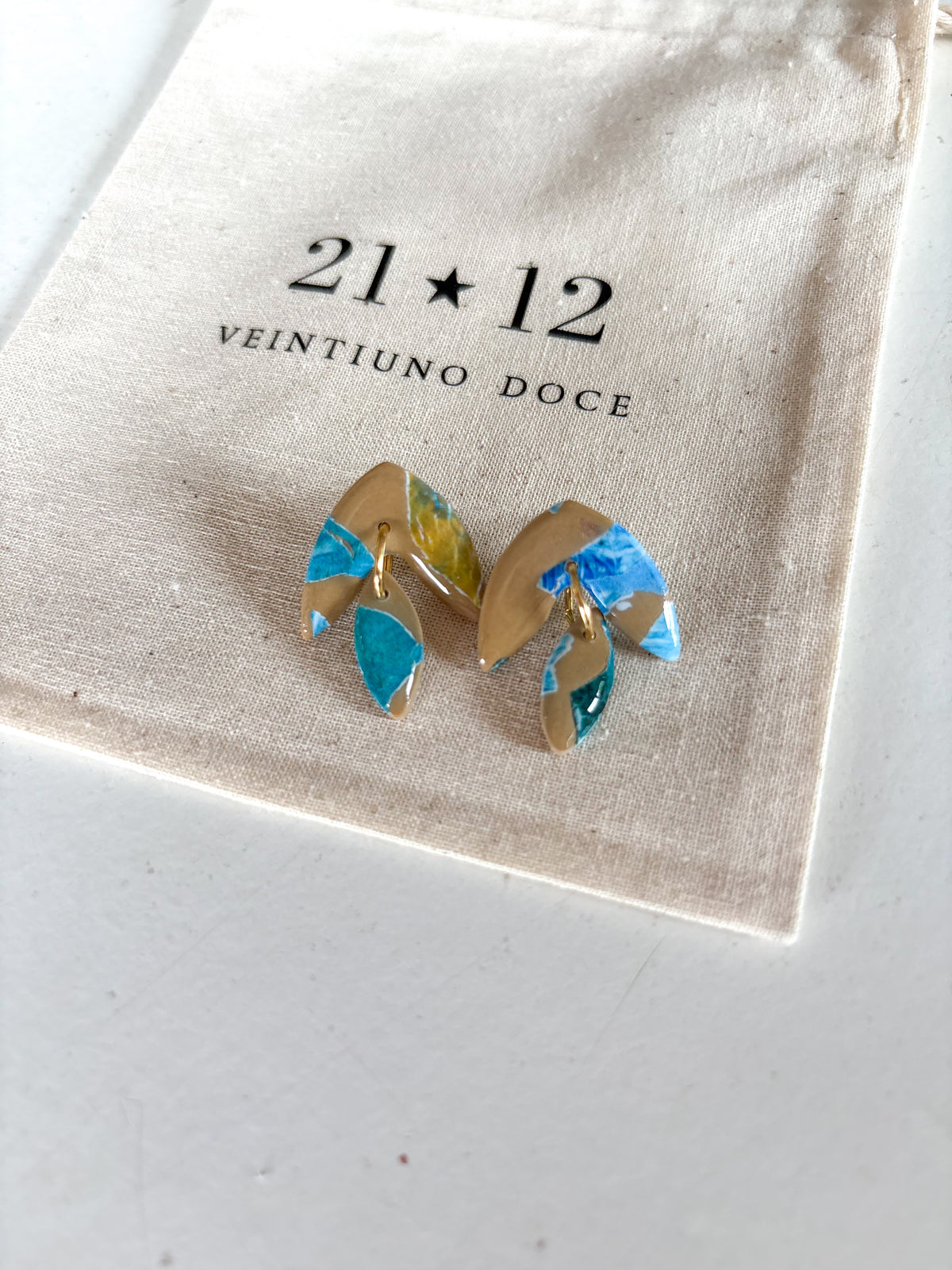 Aros Egeo Mini Beige / Azul