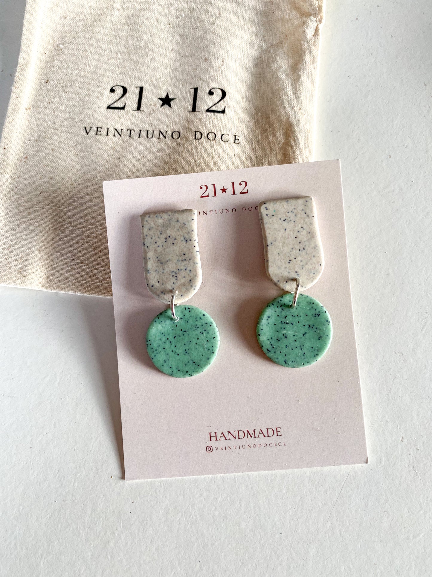 Aros Jima Gris/ Turquesa