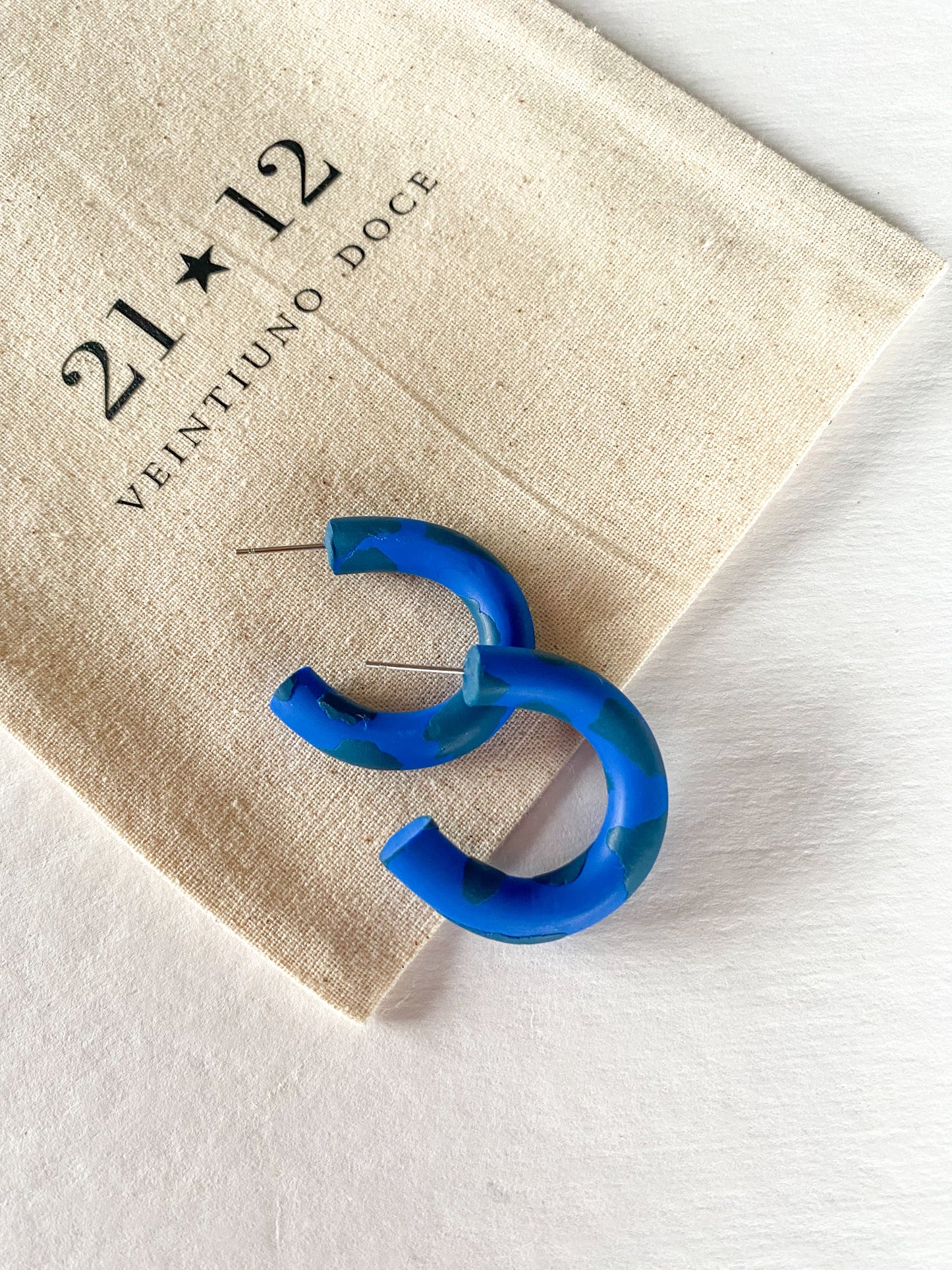 Aros Argollas Kindia Azul