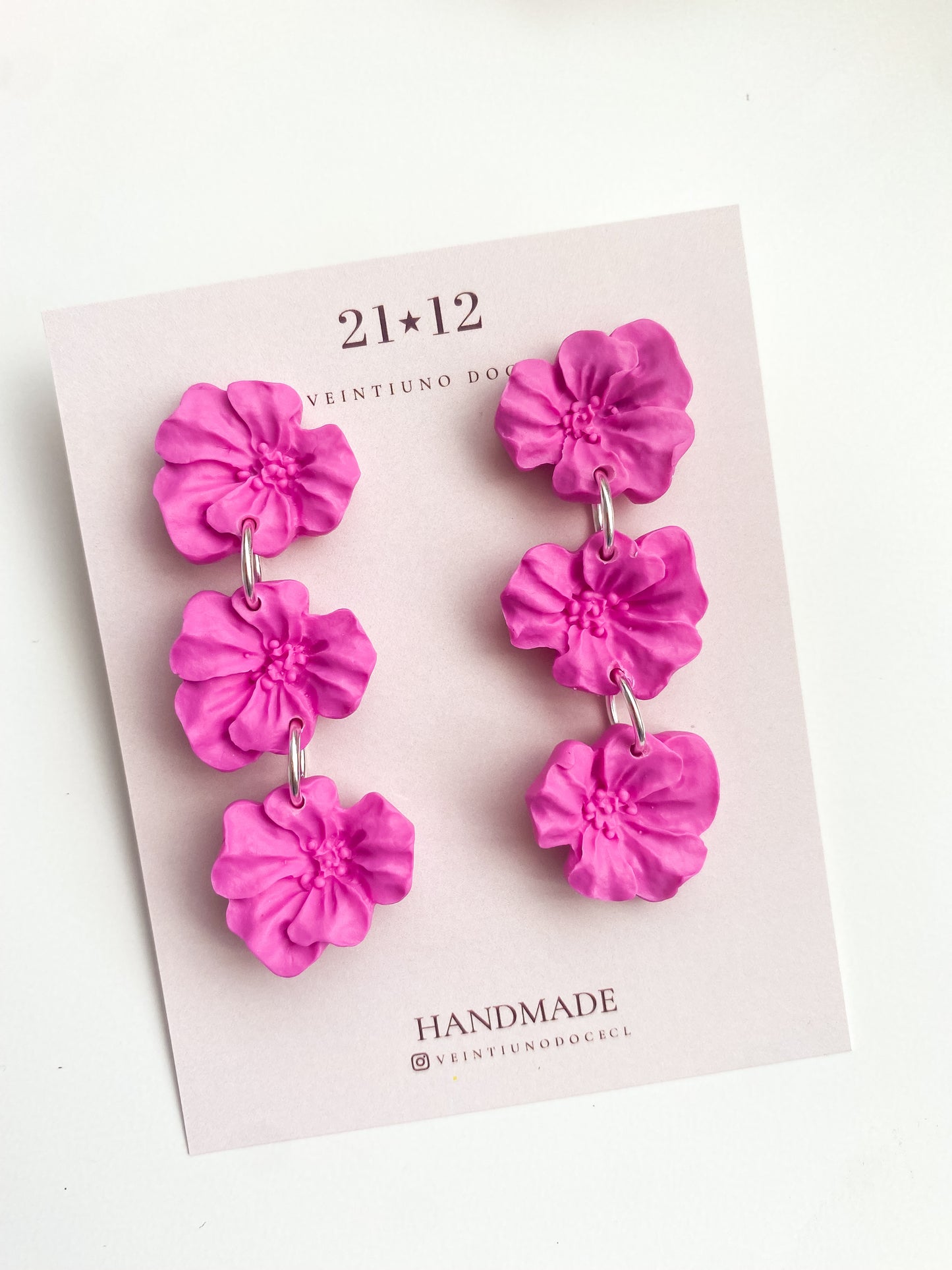 Aros Florida Medianos Rosado