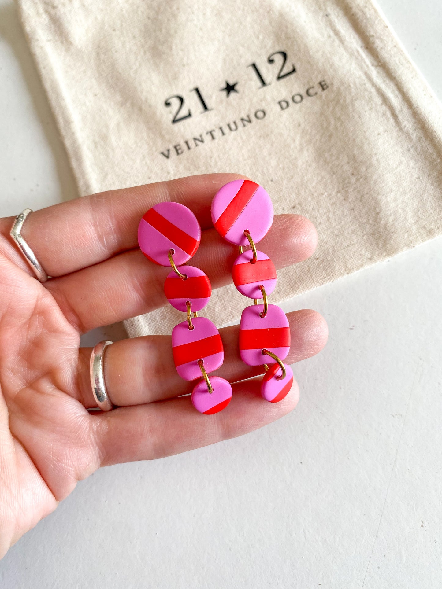 Aros Mai Rojo/Rosado