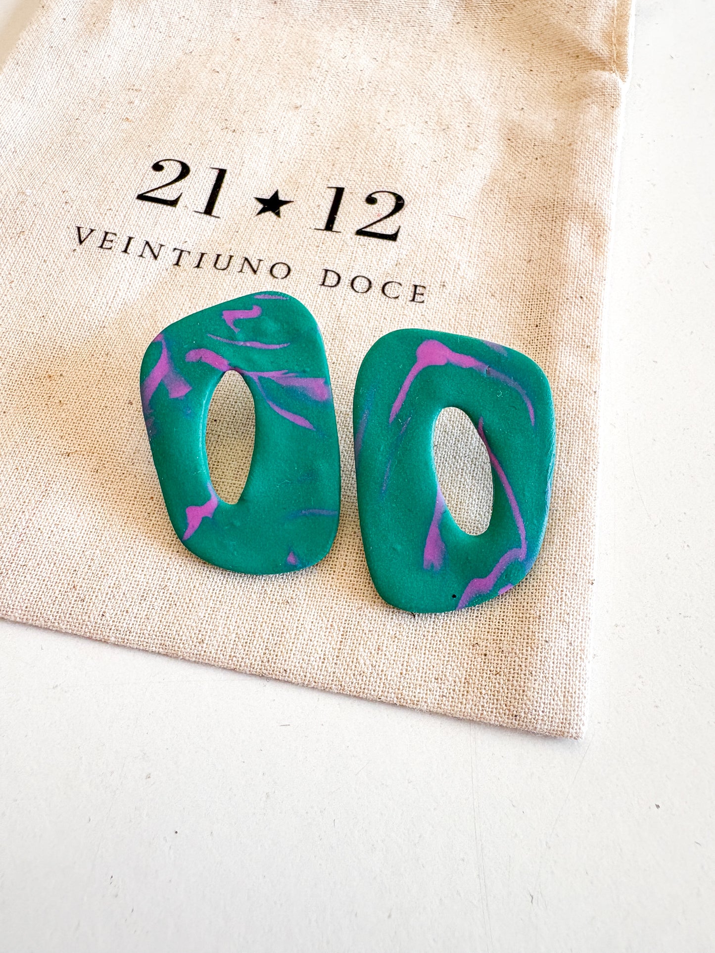 Aros Dome Verde / Rosado