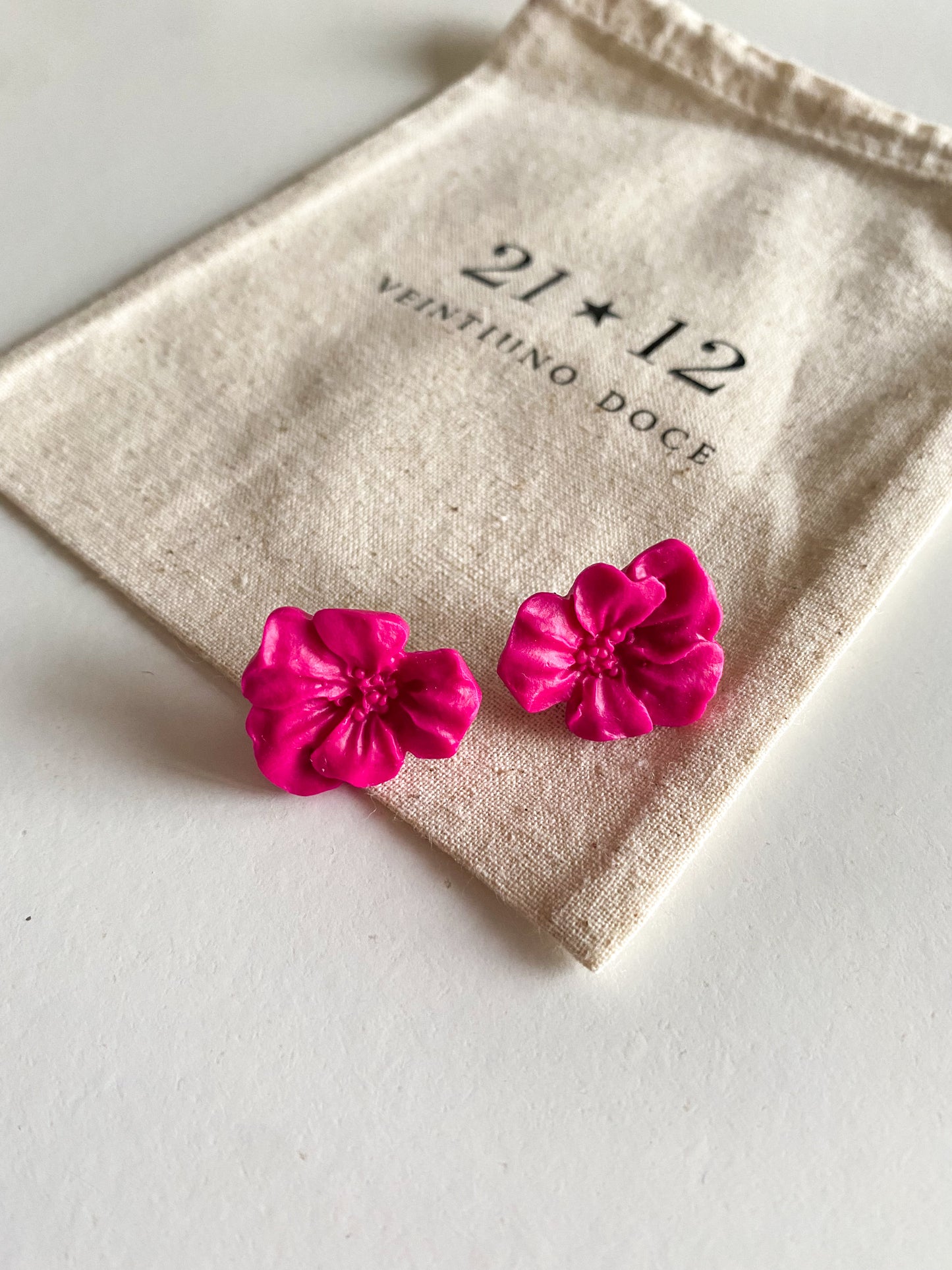 Aros Magdalena fucsia