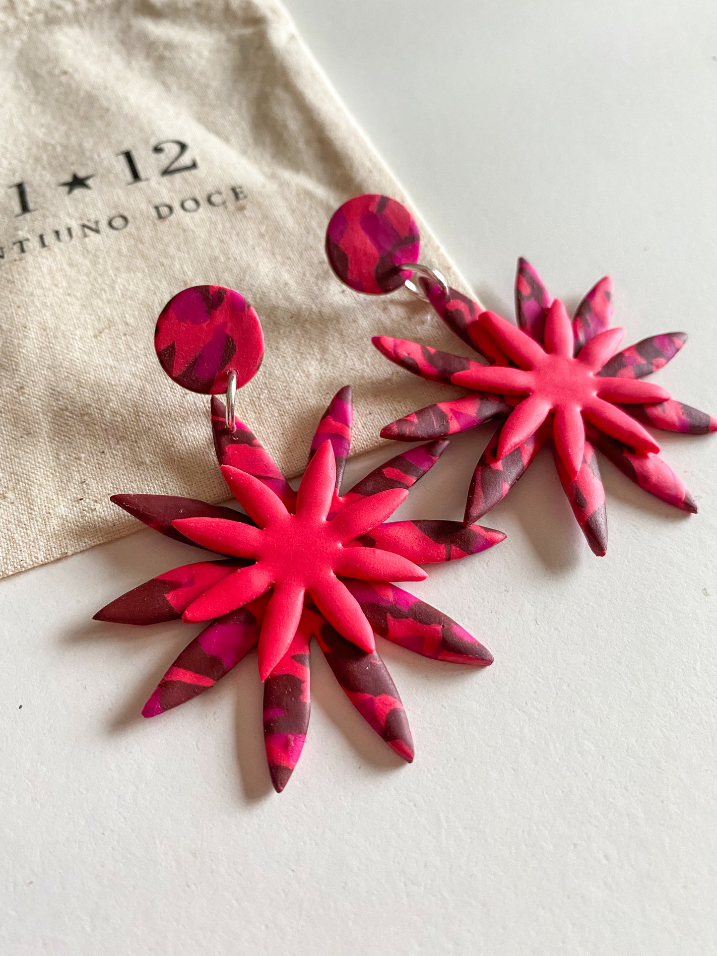 Aros Tartu Doble Fucsia