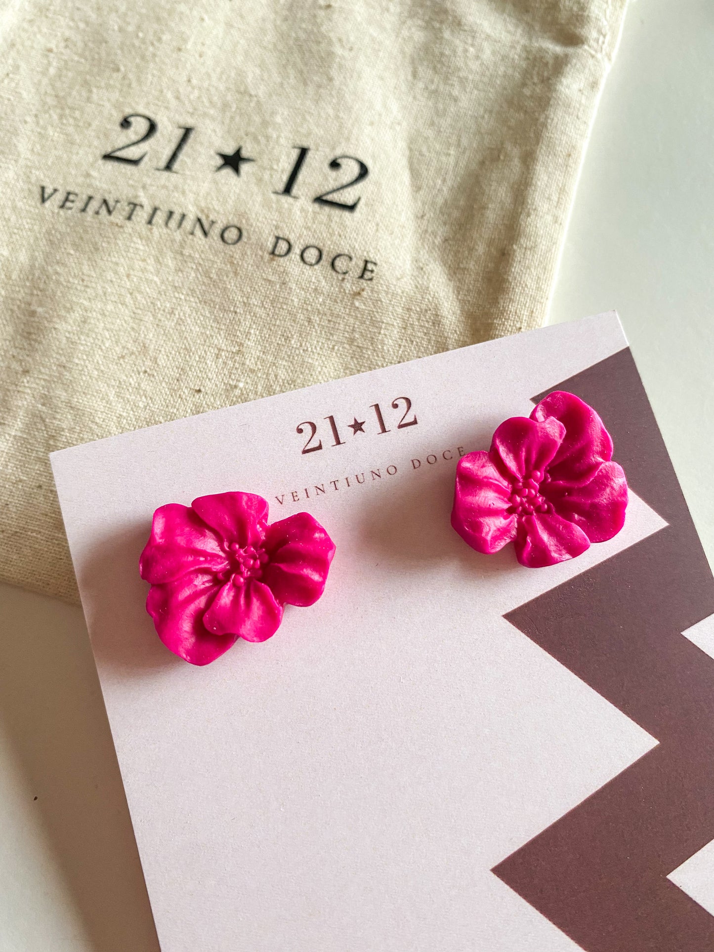 Aros Magdalena fucsia