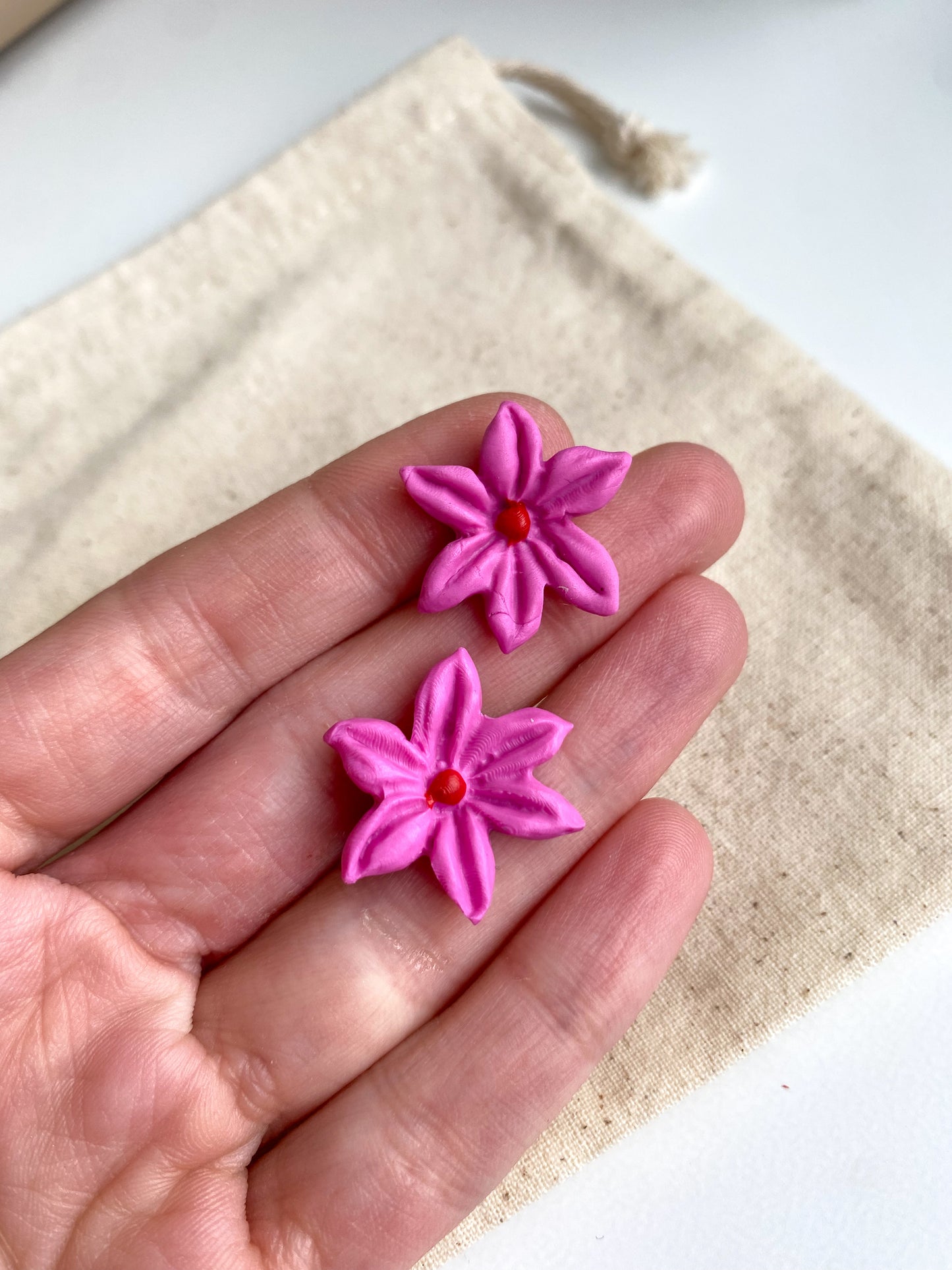 Aros Flor Rosada