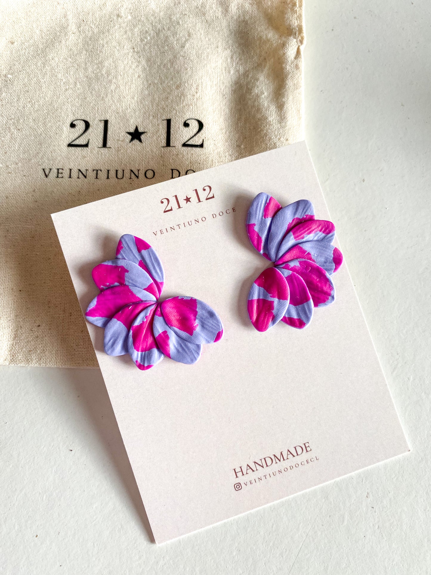 Aros Josefa Lila / Fucsia