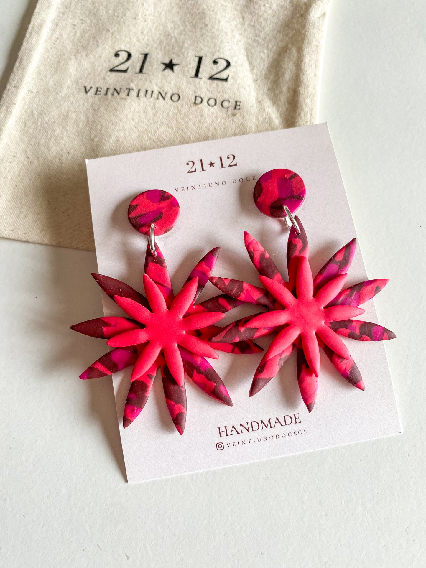 Aros Tartu Doble Fucsia