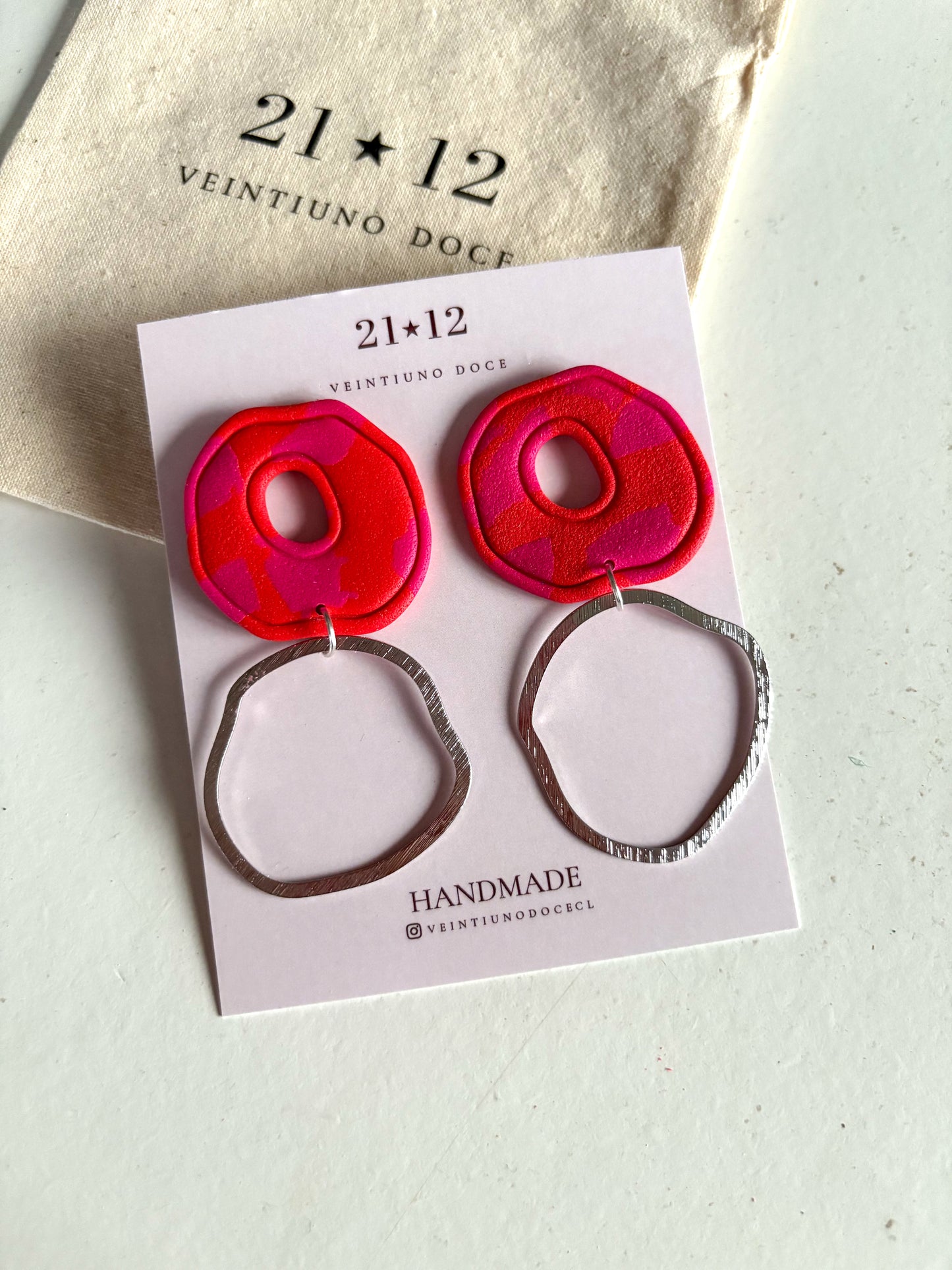 Aros Koper Rojo/Fucsia