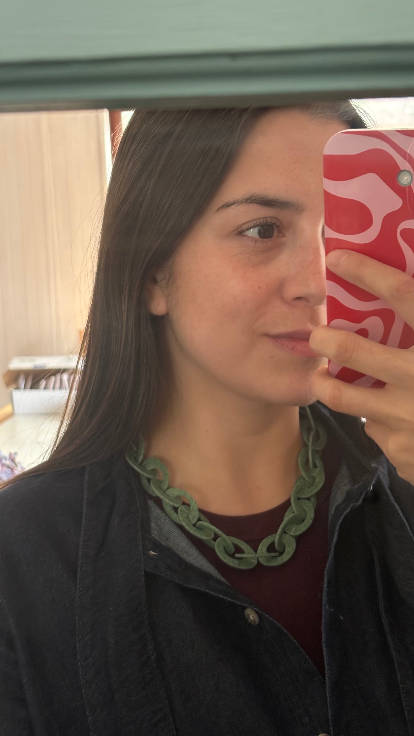 Collar cadena turquesa granito
