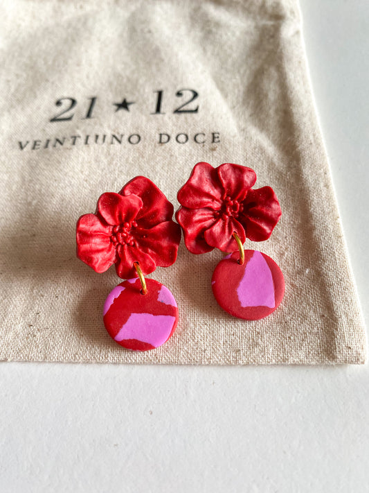 Aros flora rojo