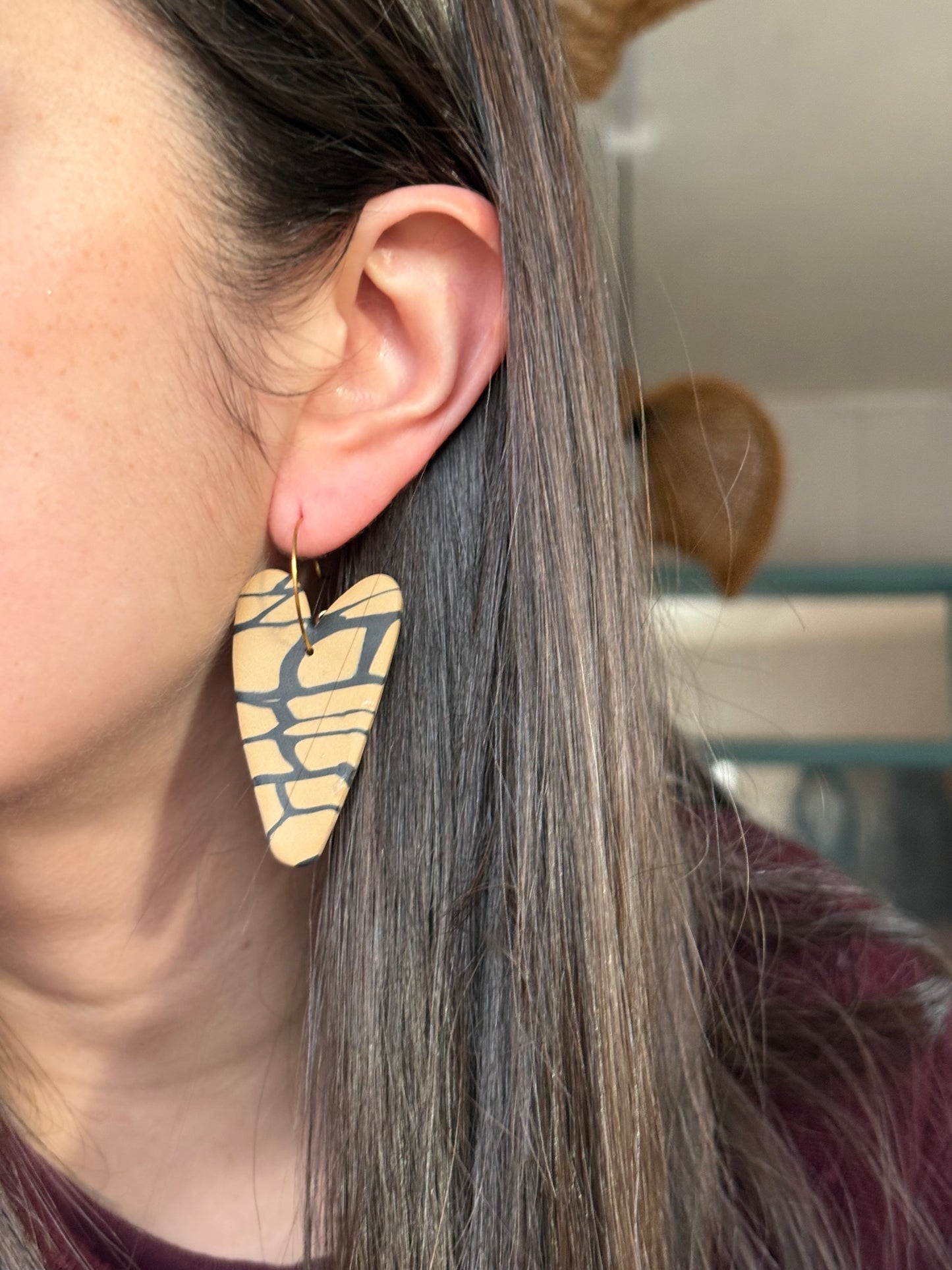 Aros Laia Beige / Argolla