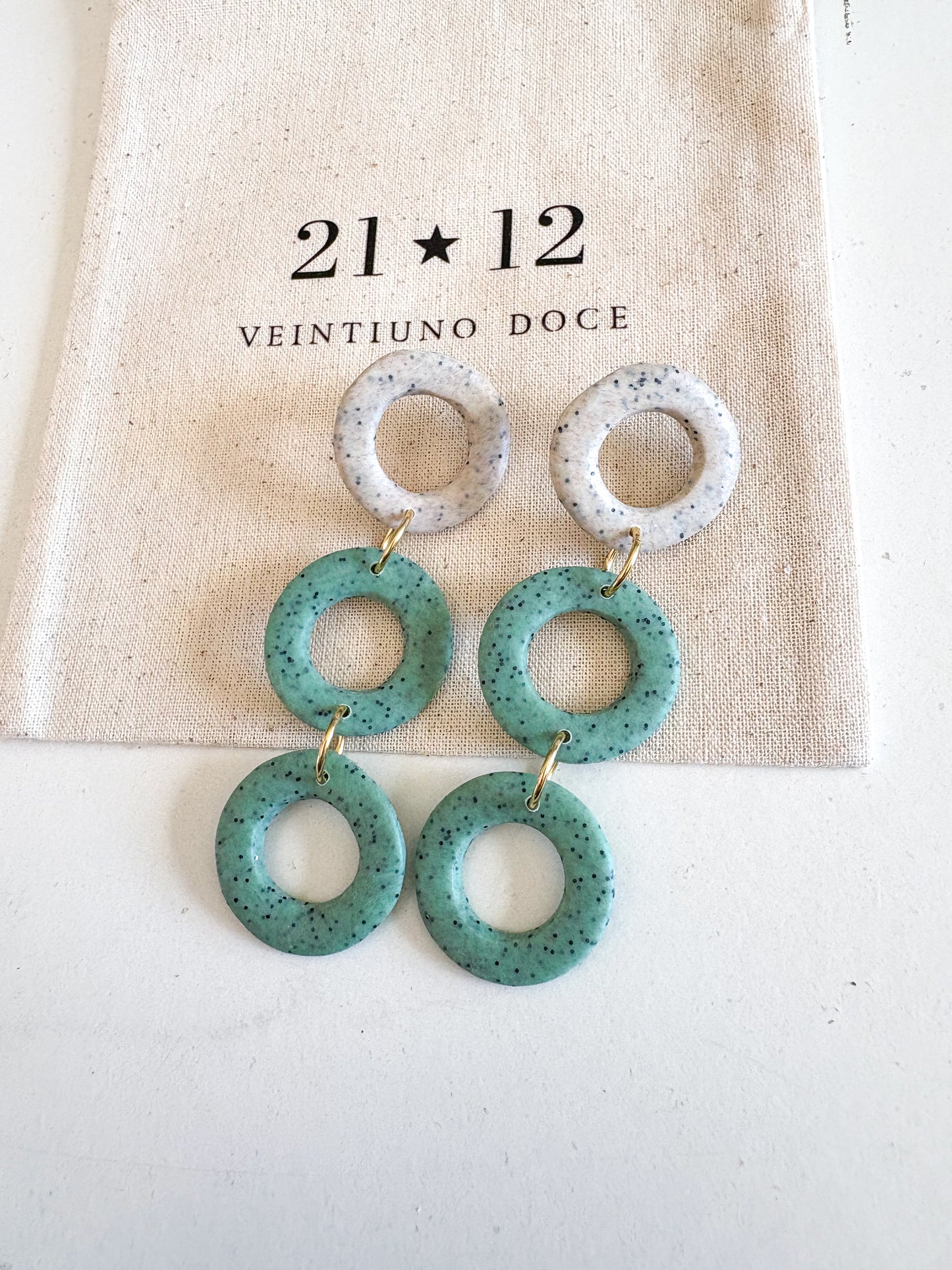 Aros Dese Turquesa/Beige Granito