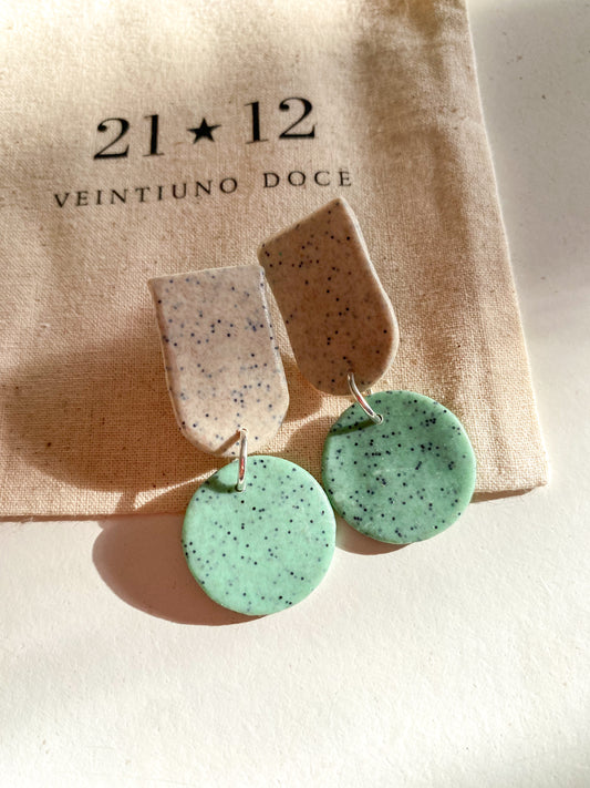 Aros Jima Gris/ Turquesa