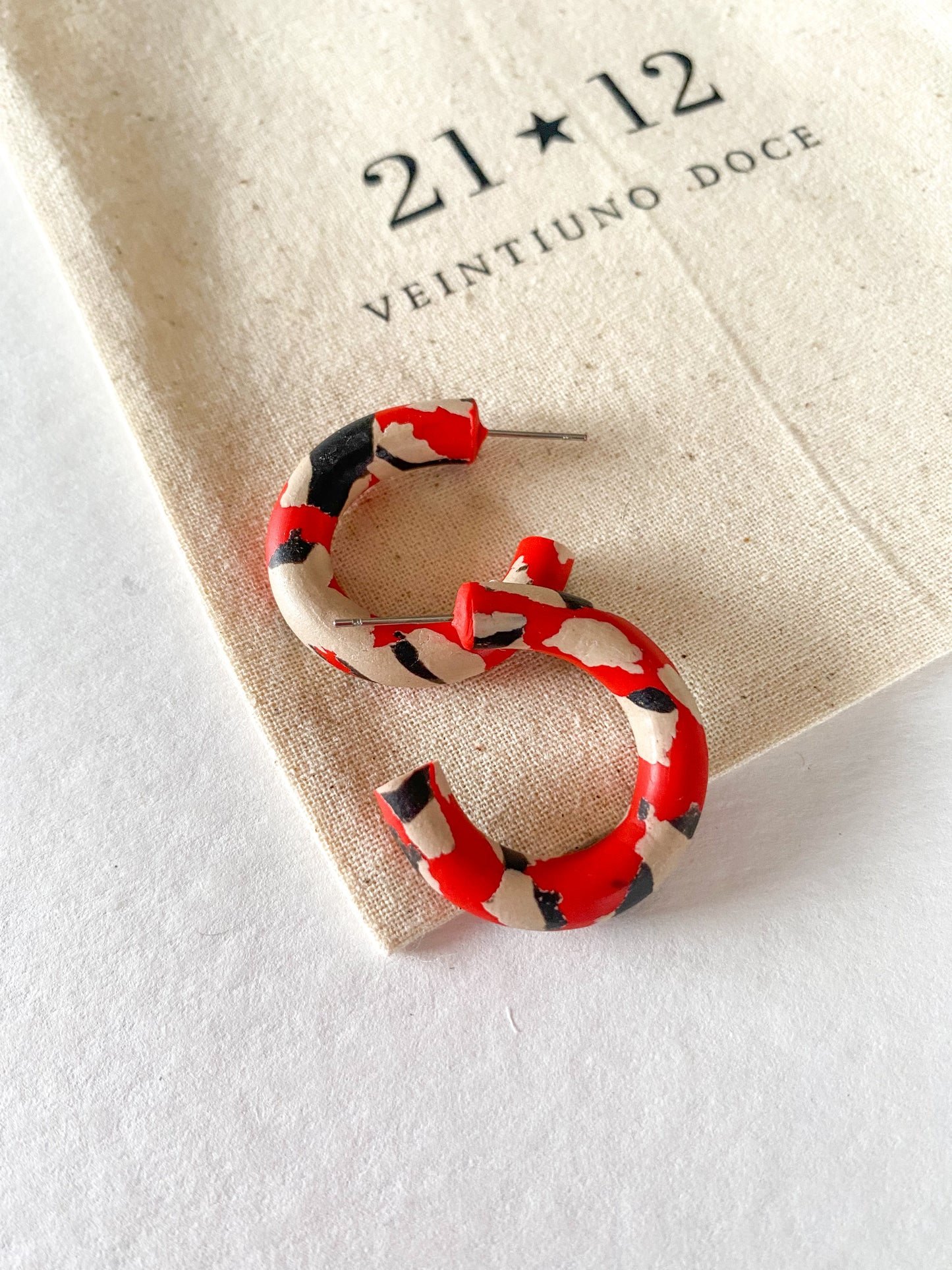 Aros Argollas Kindia Rojo