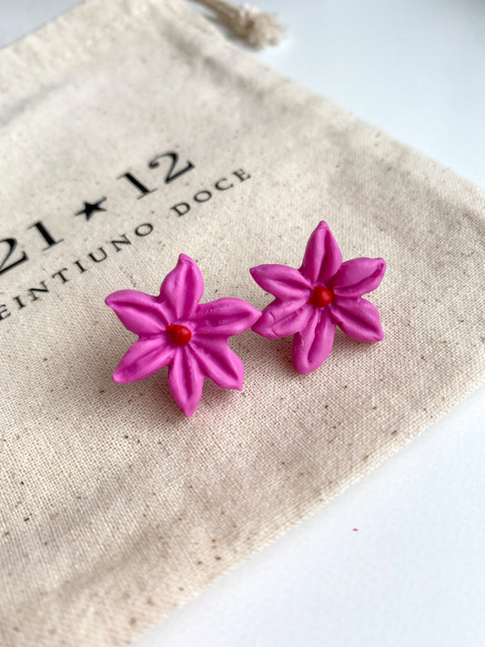 Aros Flor Rosada