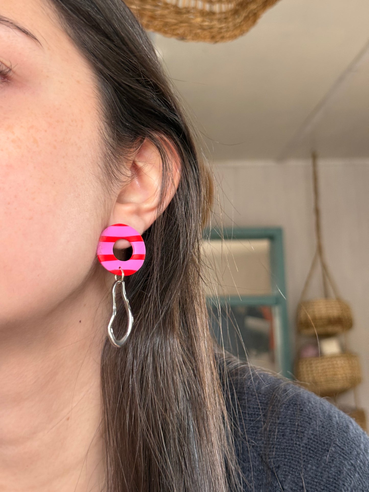 Aros Nino Rayas/ Plateado