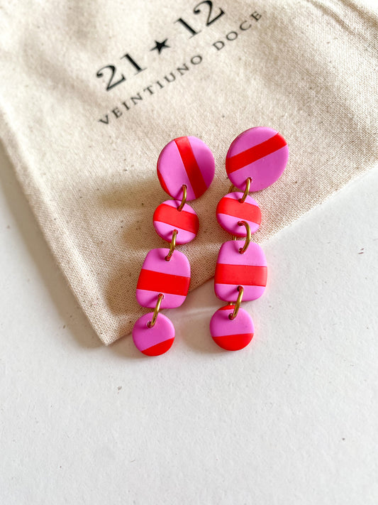 Aros Mai Rojo/Rosado