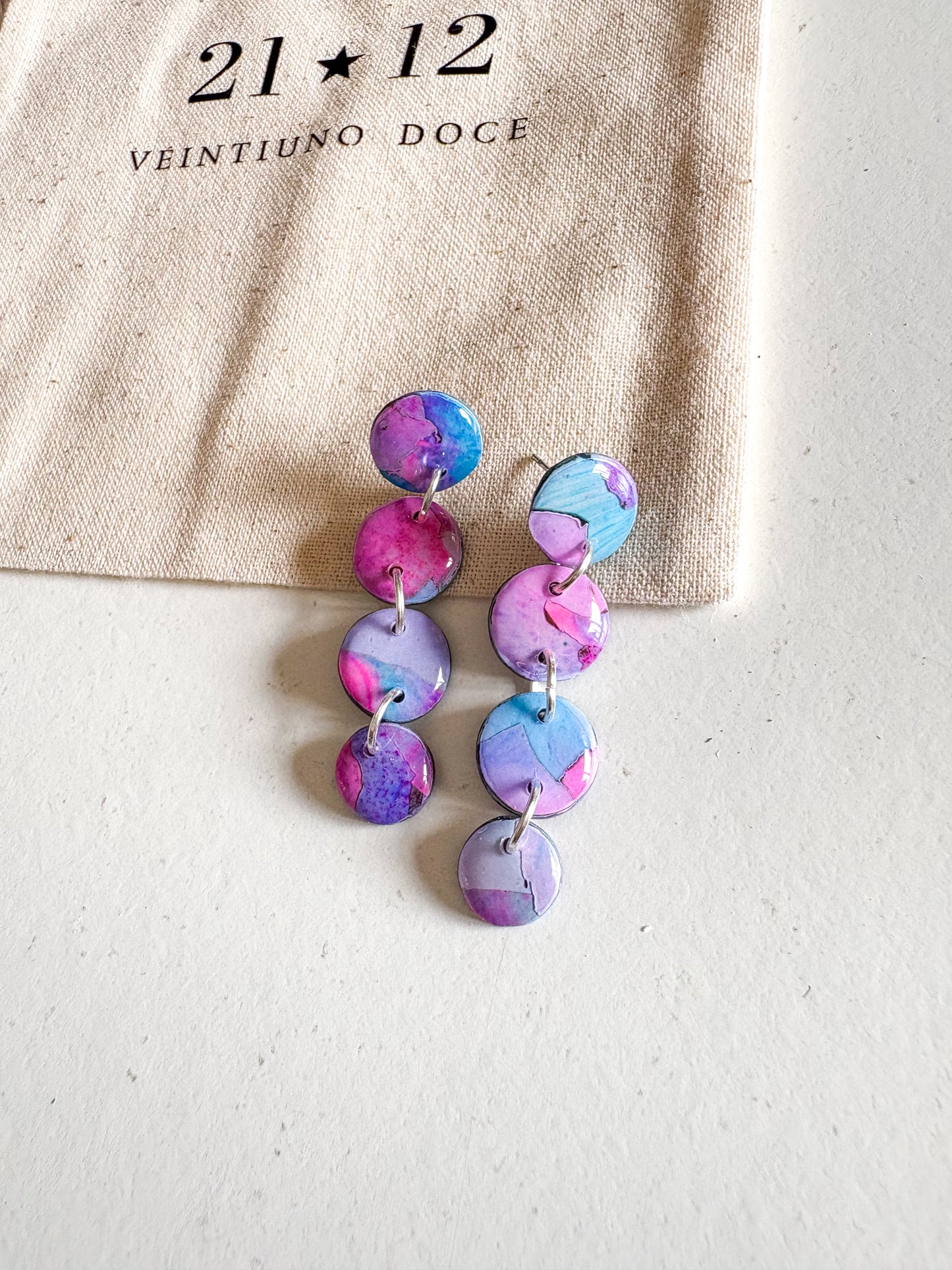 Aros Mai Azul / Rosado