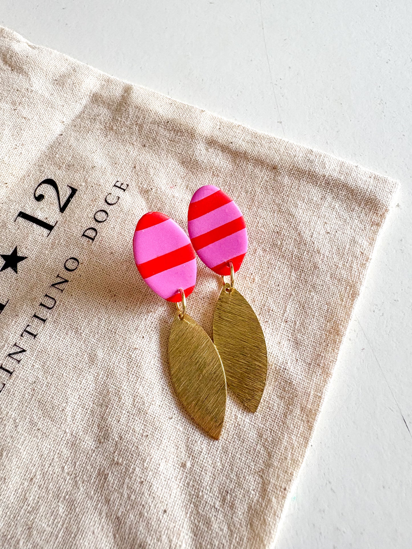 Aros Nina Rayas Rosado / Rojo