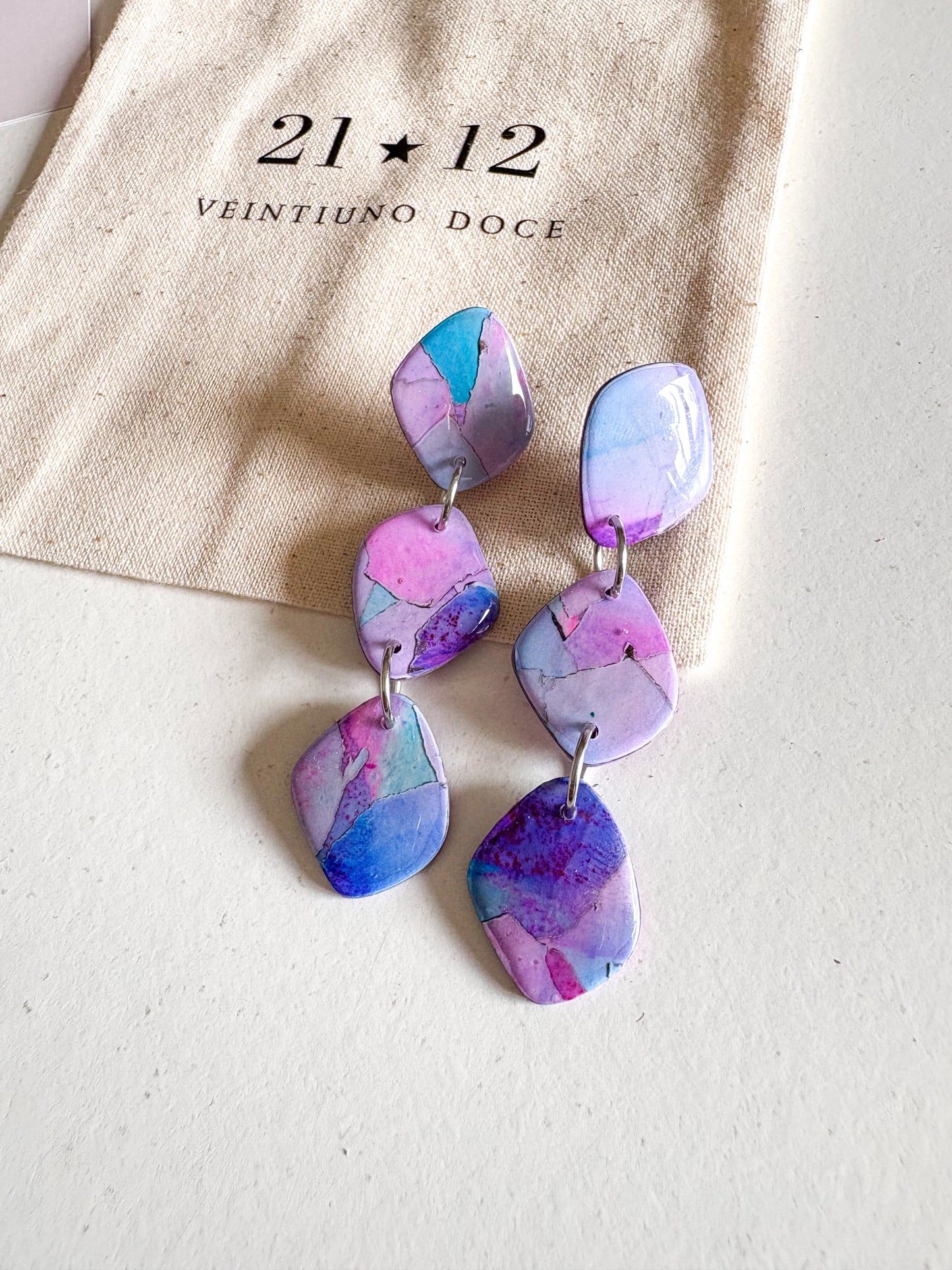 Aros Riad Rosado / Azul