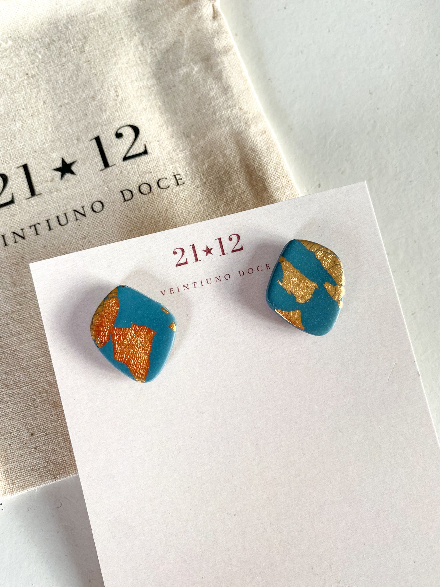 Aros Brela Azul petróleo / Dorado