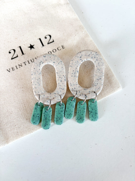 Aros Remu Beige / Turquesa granito