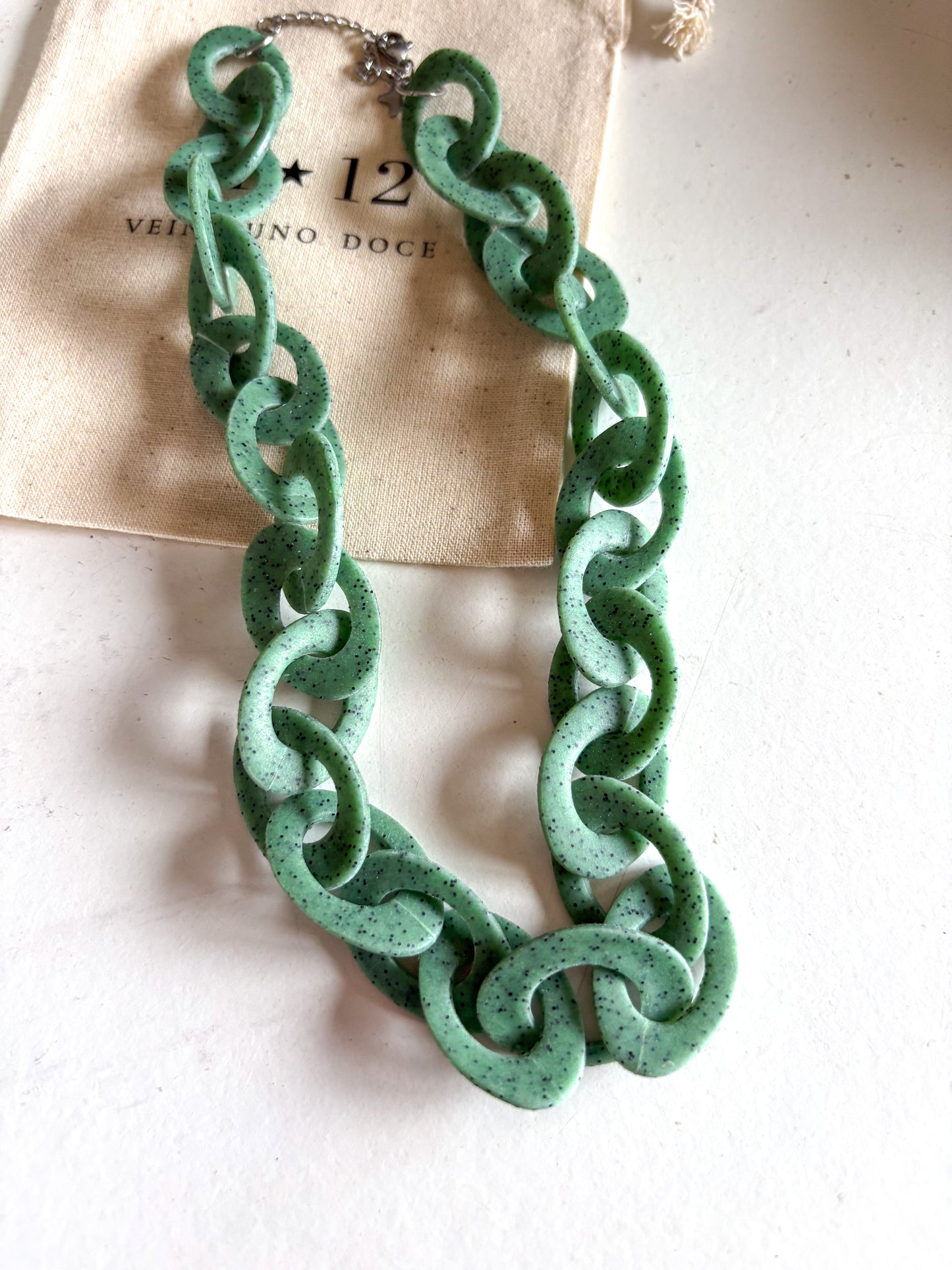 Collar cadena turquesa granito