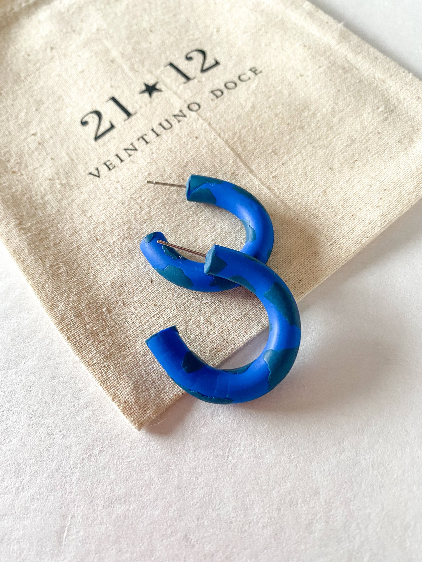 Aros Argollas Kindia Azul
