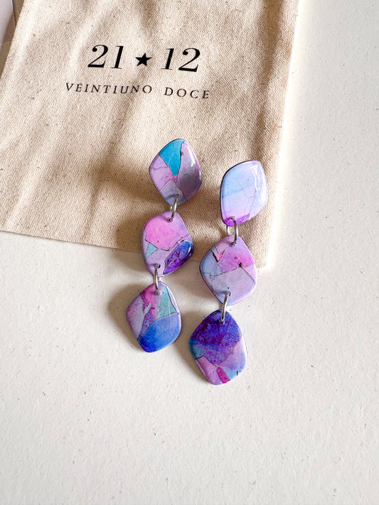 Aros Riad Rosado / Azul