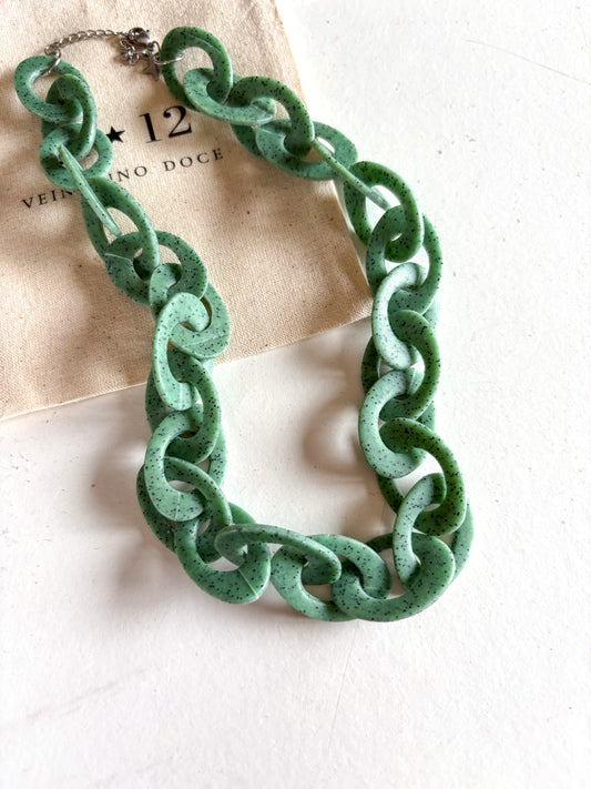 Collar cadena turquesa granito