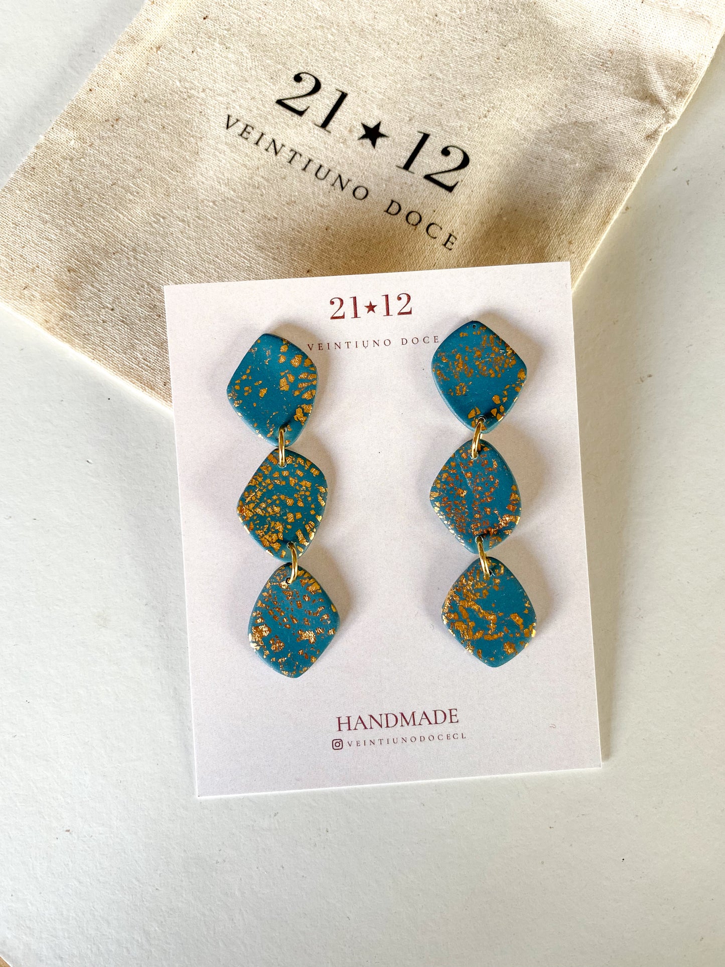 Aros Riad Azul Petróleo/ Dorado