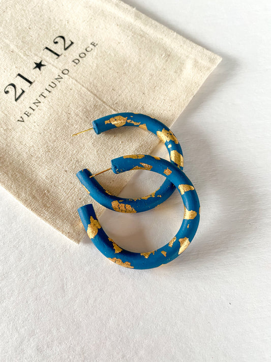 Aros Argollas Boke Azul
