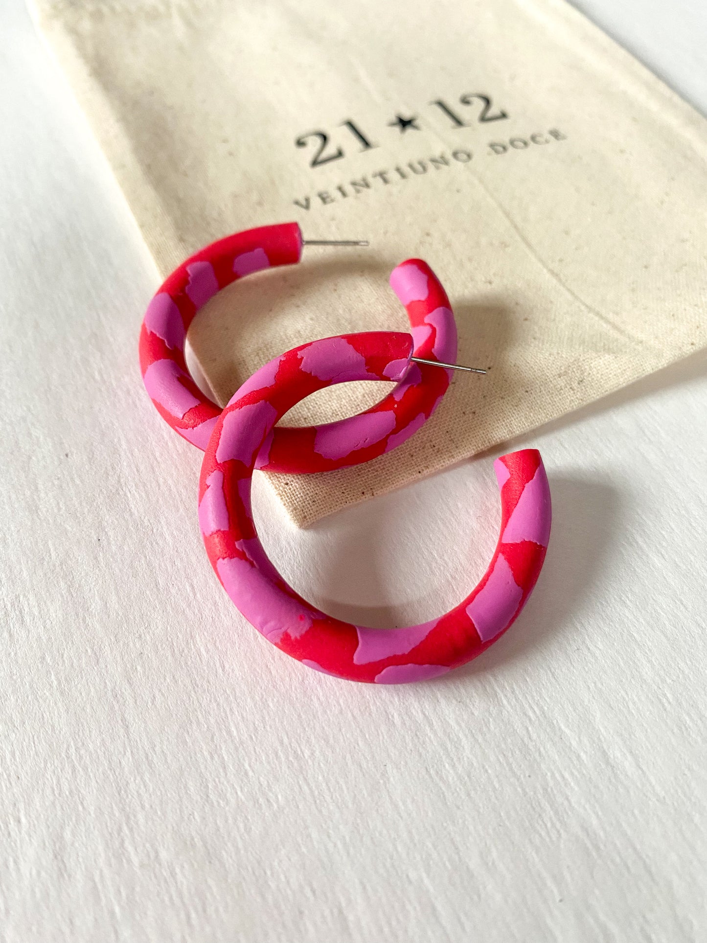 Aros Argollas Boke Rosado