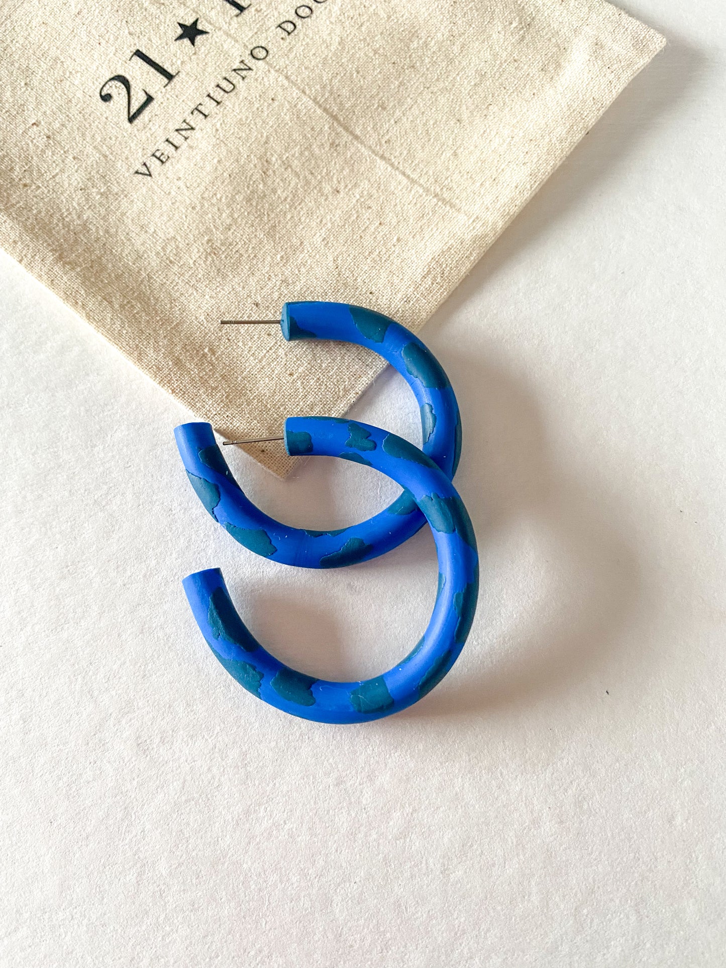 Aros Argollas Boke Azul