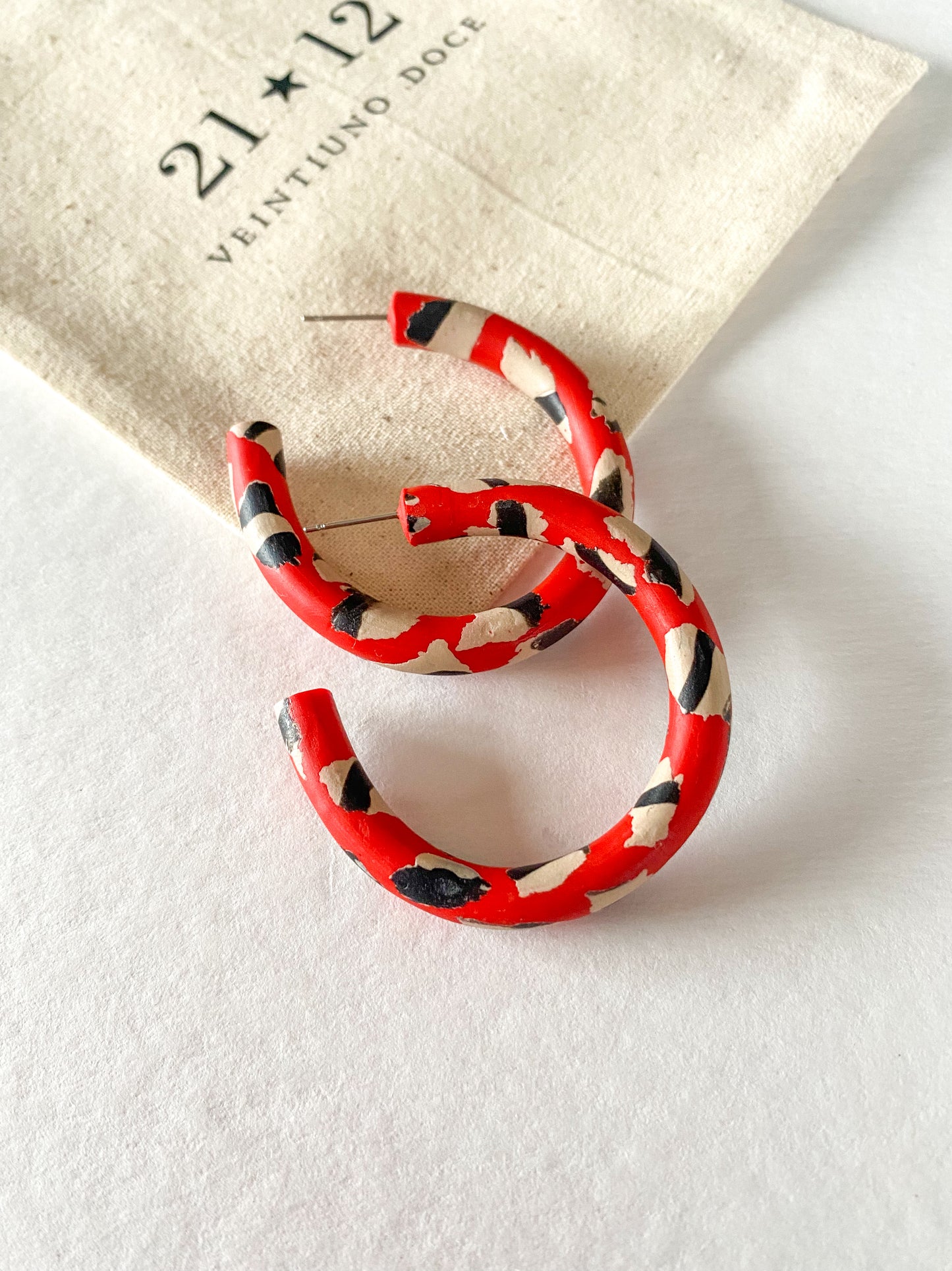 Aros Argollas Boke Rojo