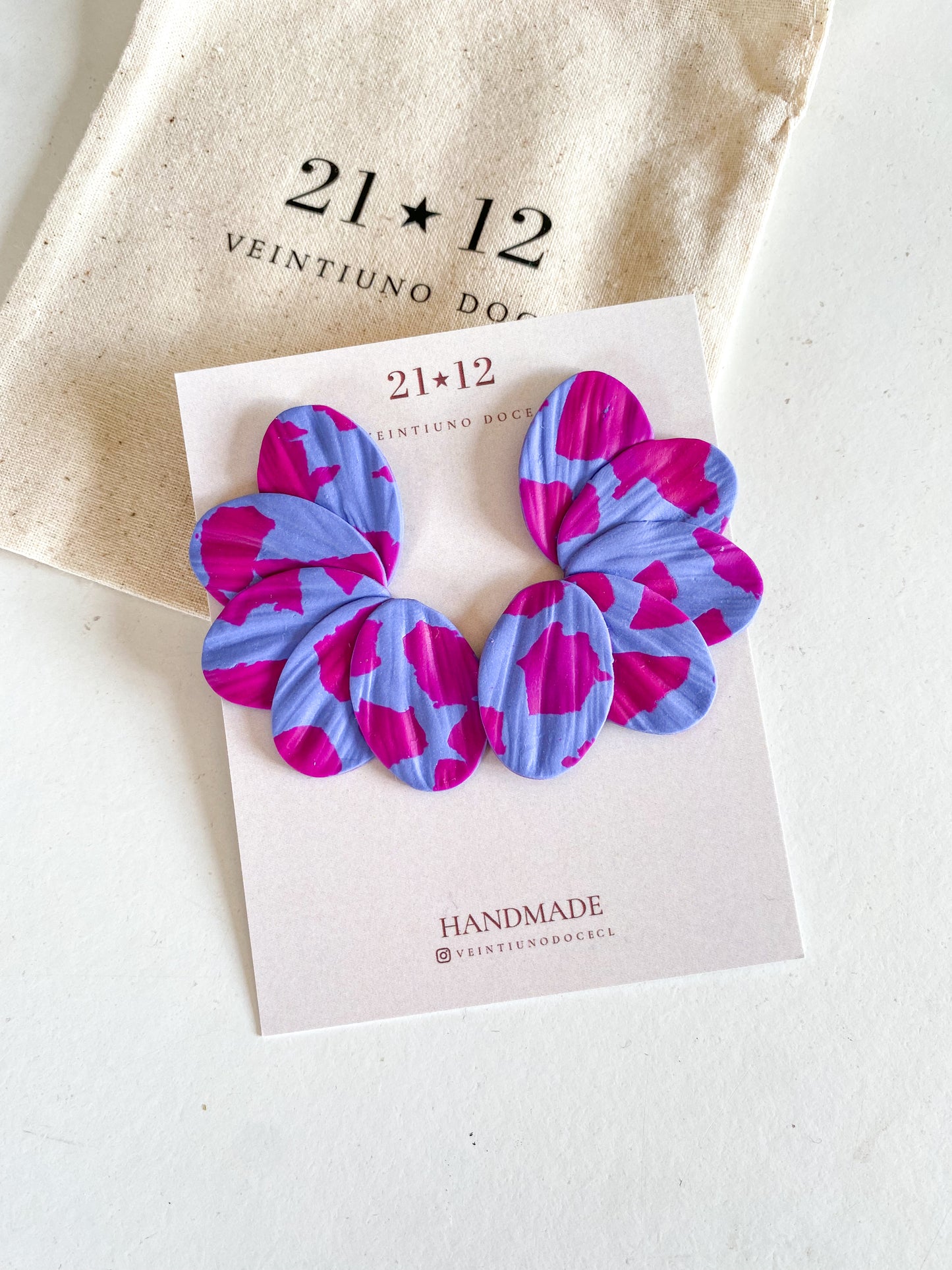 Aros Paula Lila / Fucsia