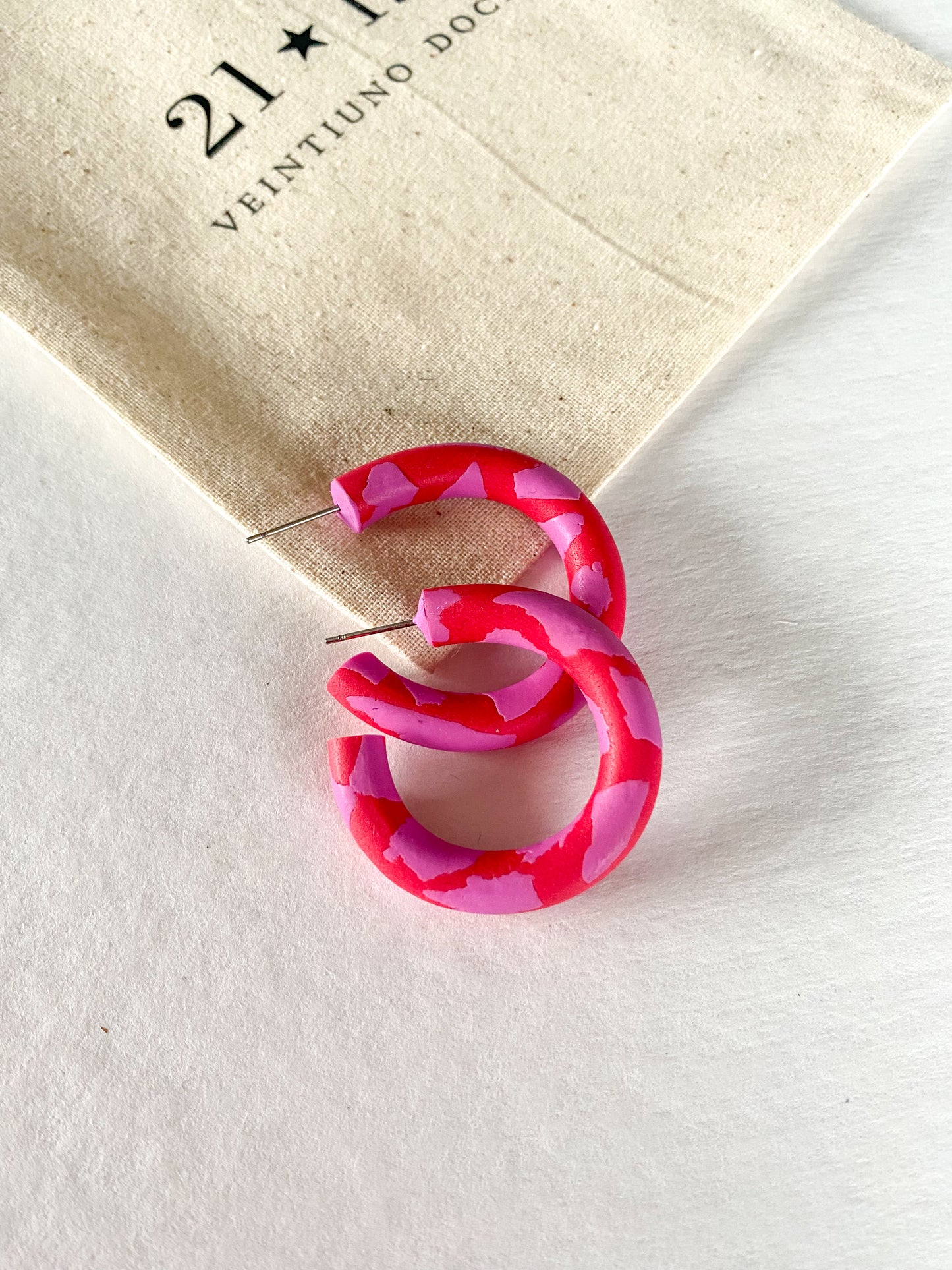 Aros Argollas Labe Rosado