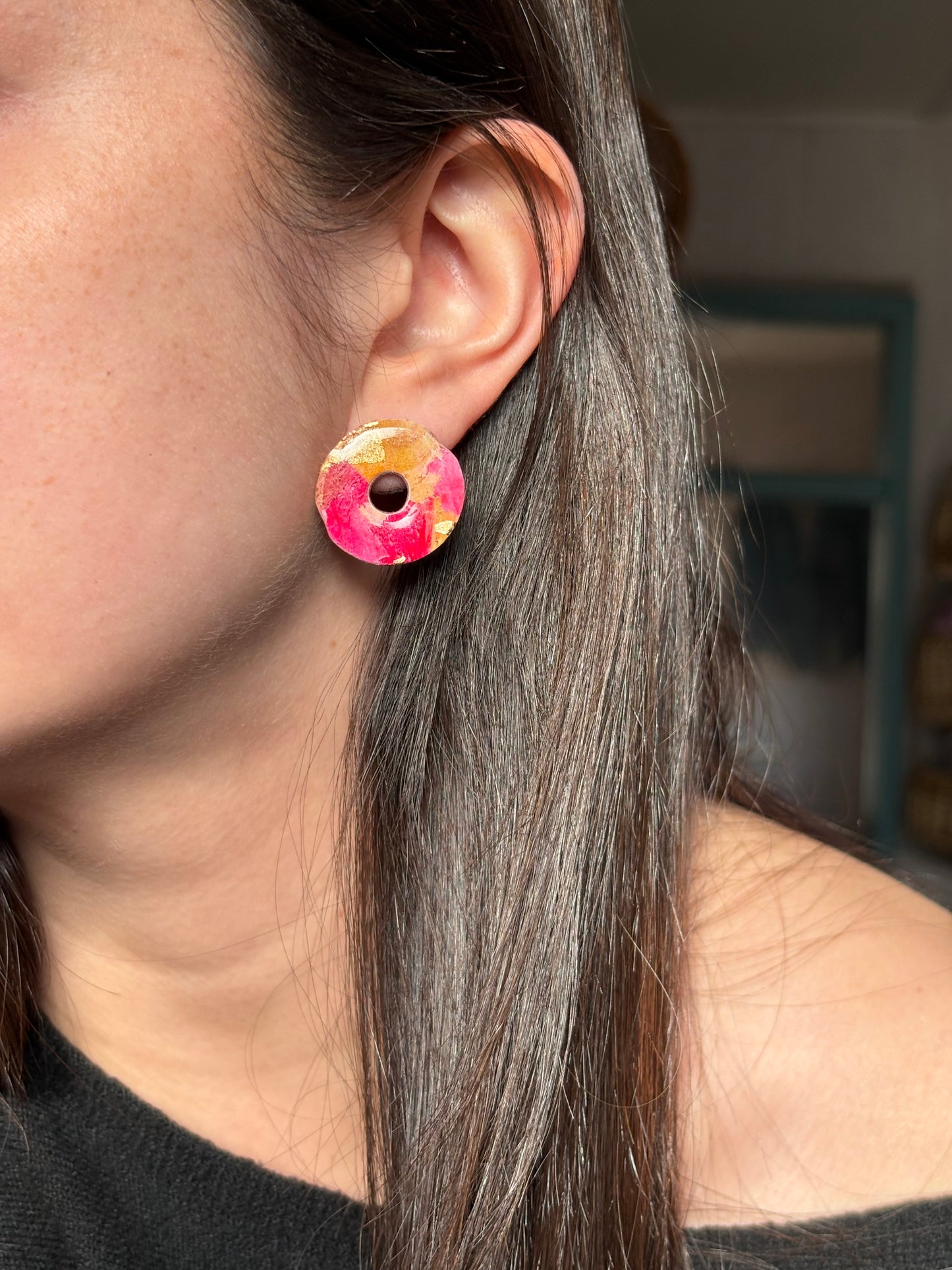 Aros Curral Fucsia