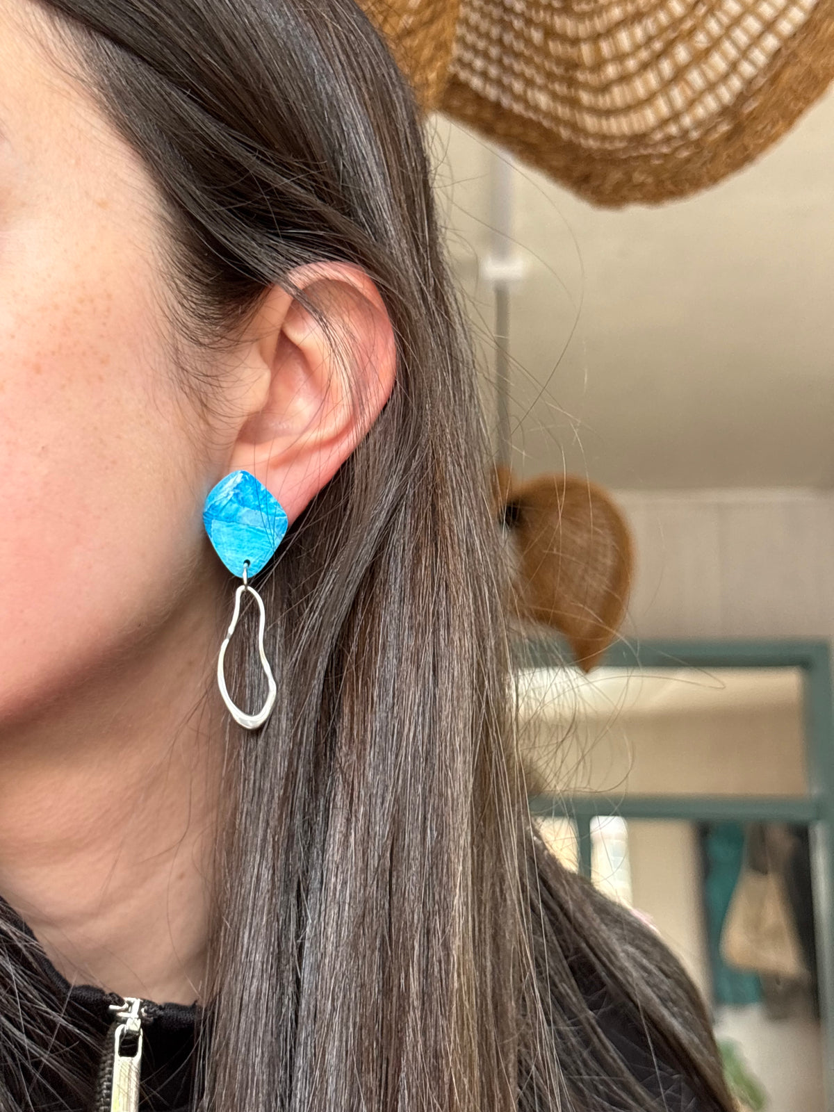 Aros Nin Azul/ Plateado