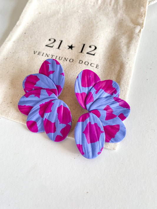 Aros Paula Lila / Fucsia