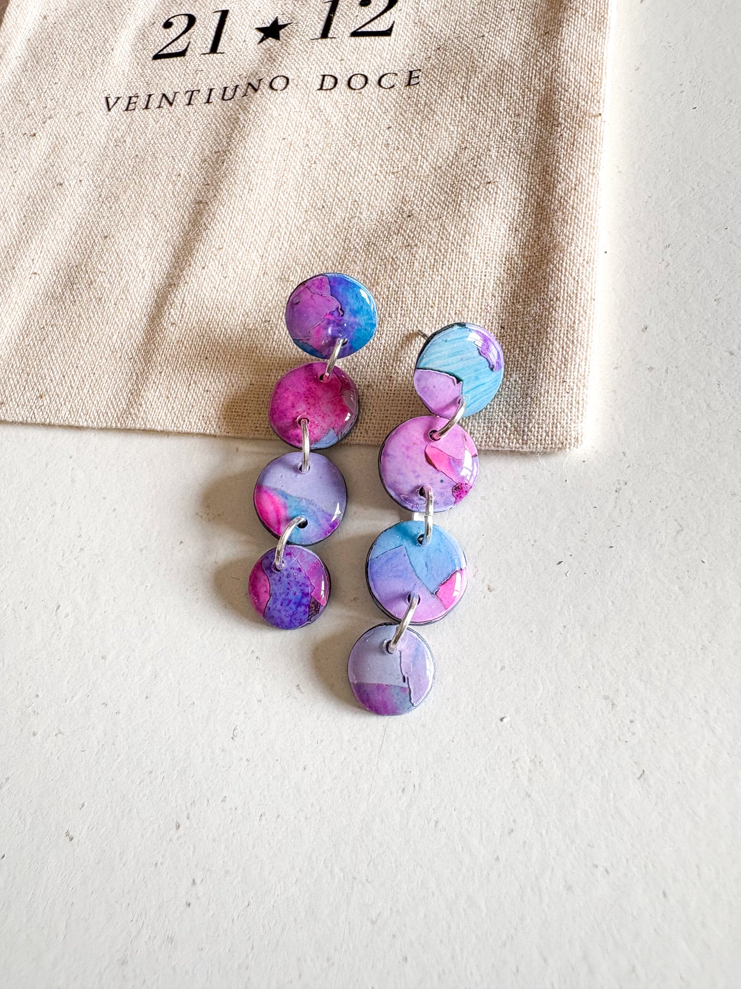 Aros Mai Azul / Rosado