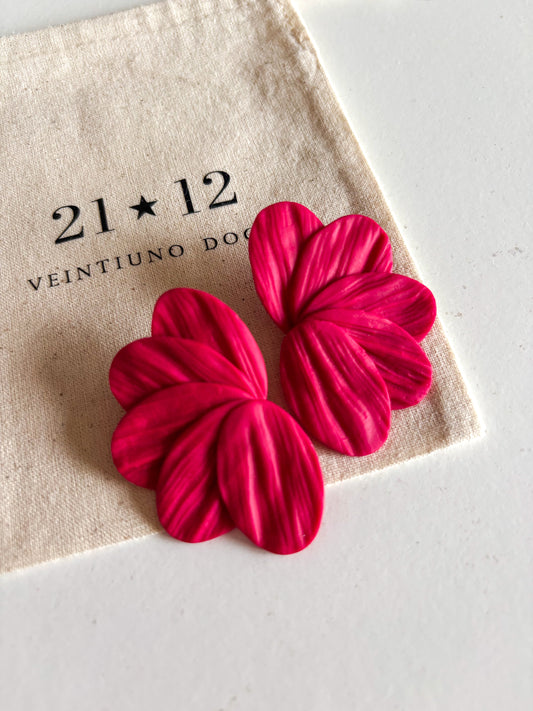 Aros Paula Fucsia Oscuro