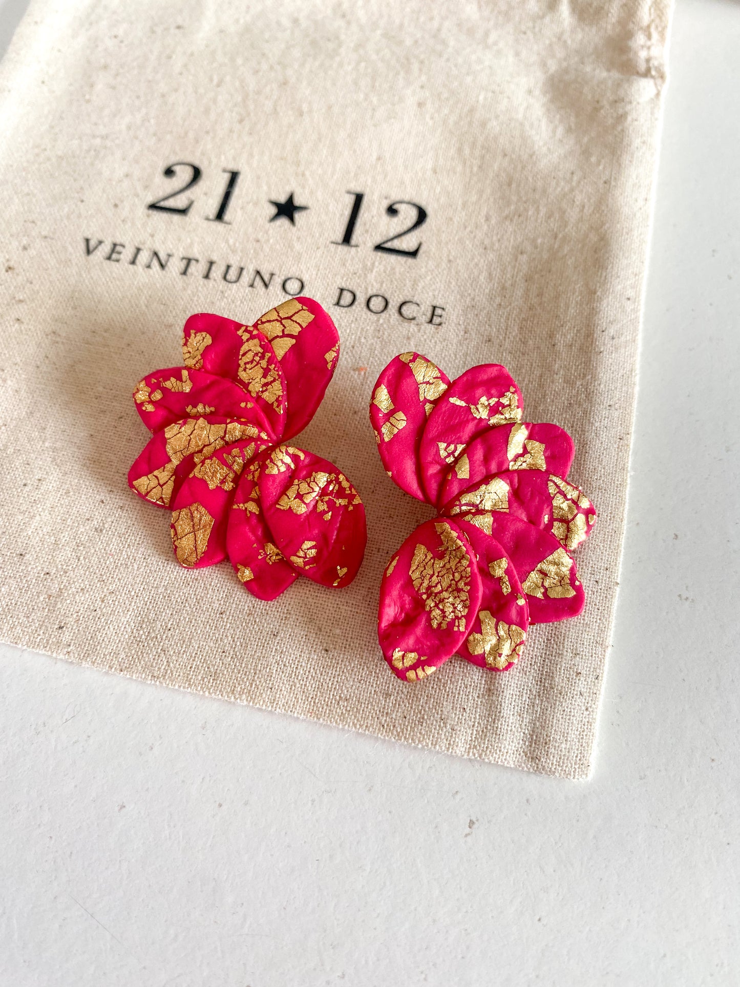 Aros Josefa Fucsia / Dorado