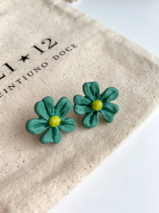 Aros flor verde