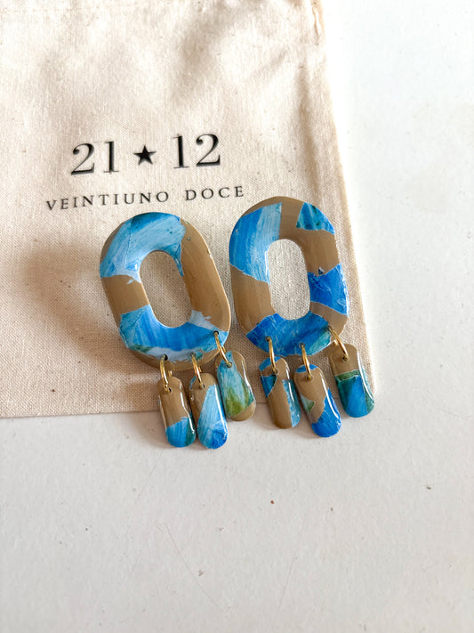 Aros Suva Beige / Azul