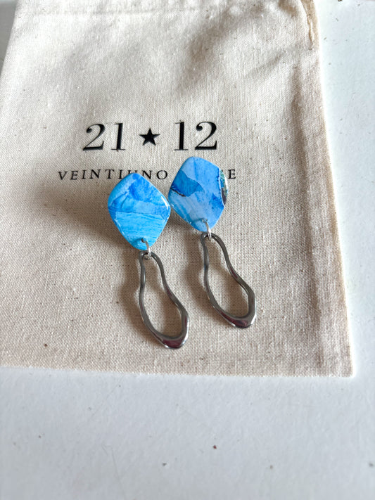 Aros Nin Azul/ Plateado