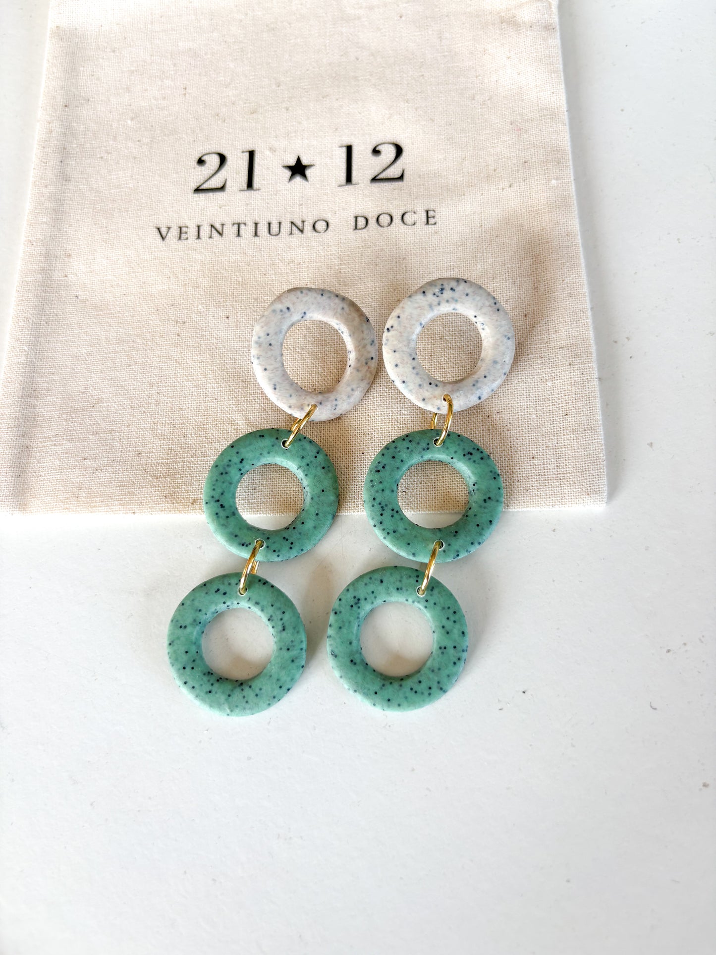 Aros Dese Turquesa/Beige Granito